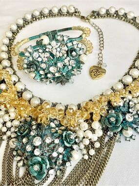 Betsey Johnson ‘Patina’ Necklace/Bracelet Set